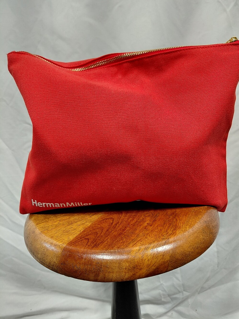 Herman Miller Orange Canvas Zippered Tote Bag NWOT